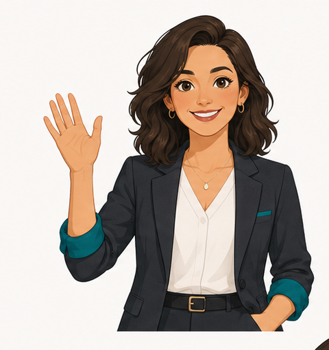 Elvi, the friendly Elvante page guide, waving
